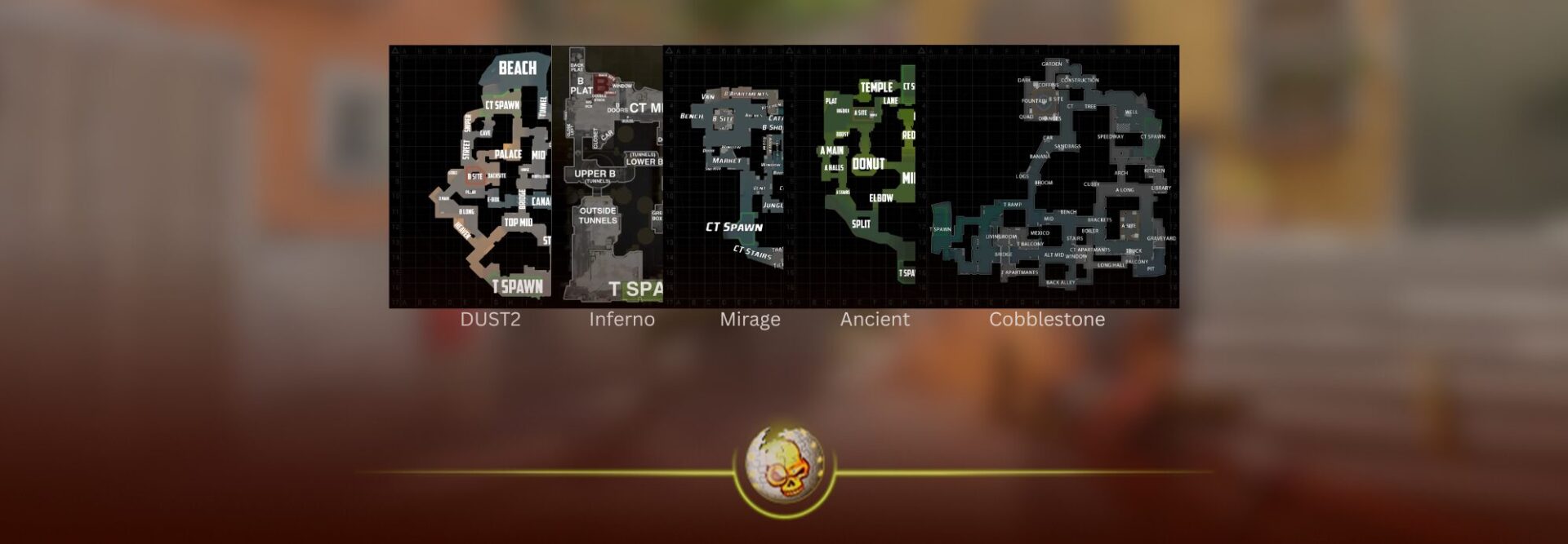 All CS2 callouts for competitive Counter Strike 2 maps