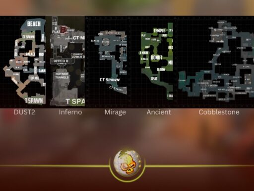 All CS2 callouts for competitive Counter Strike 2 maps
