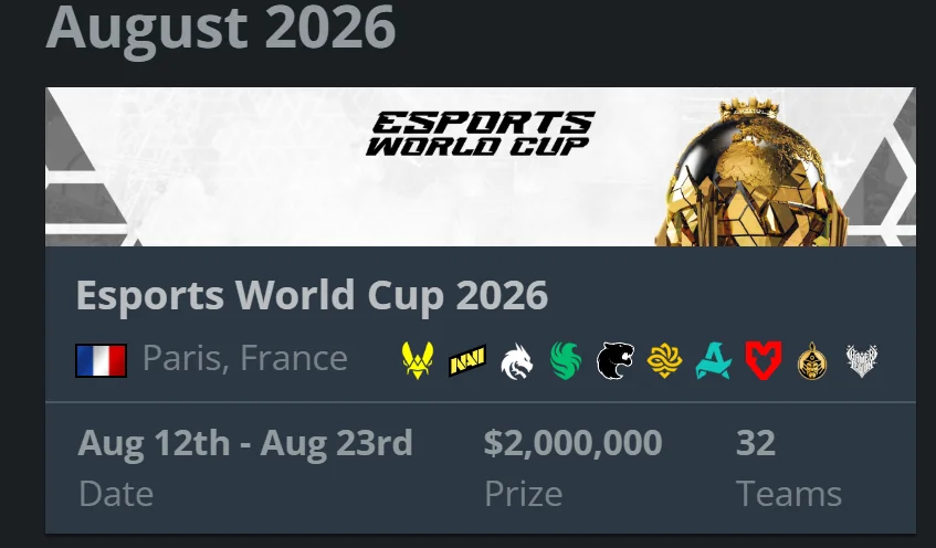 Counter Strike 2 at EWC 26