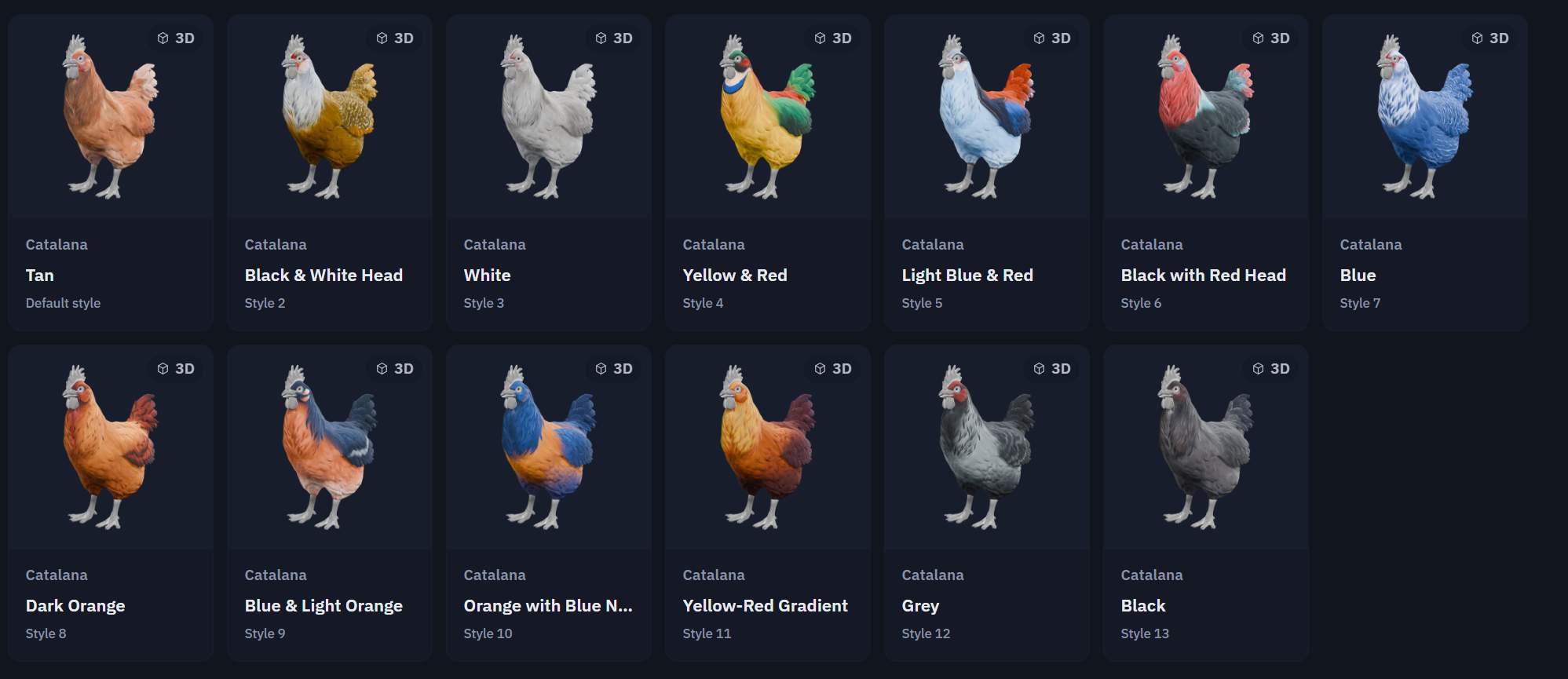 All Catalana Chicken Skins in CS2