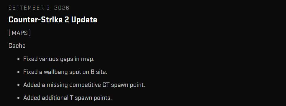 CS2 Cache T and CT spawn areas in 2026