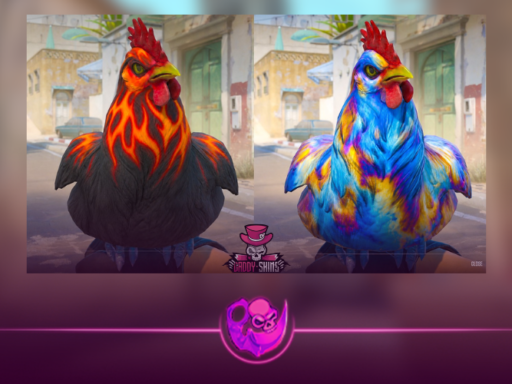CS2 chicken skins in different colors and breeds