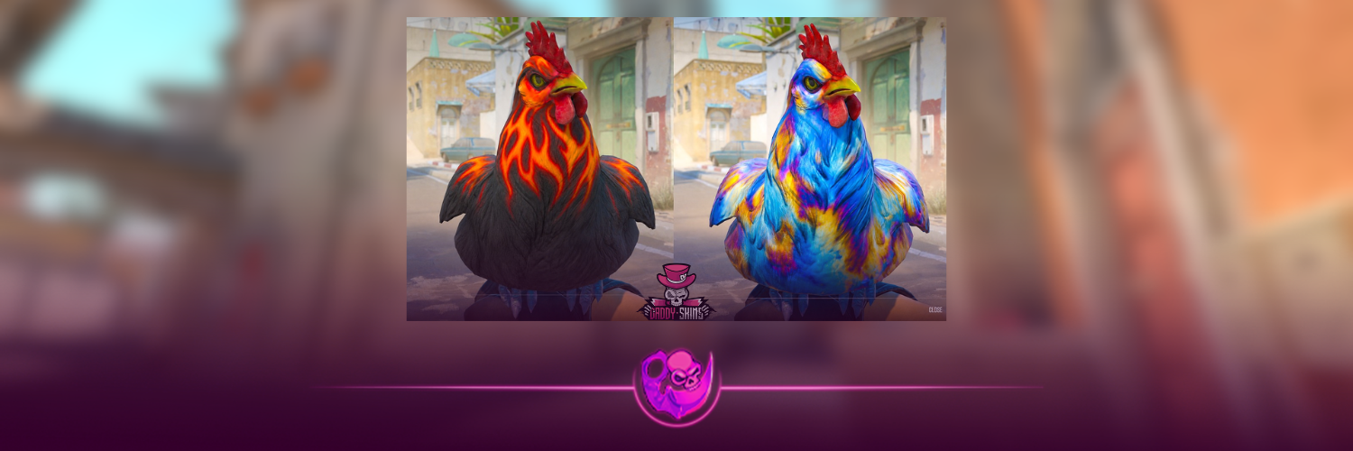 CS2 chicken skins in different colors and breeds