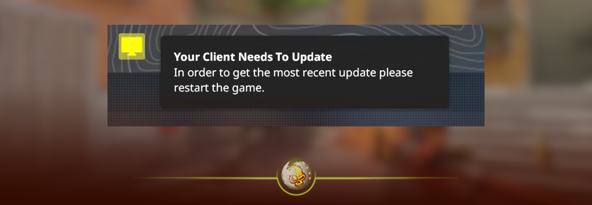 CS2 client needs to update error message