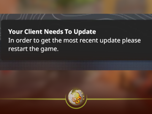 CS2 client needs to update error message