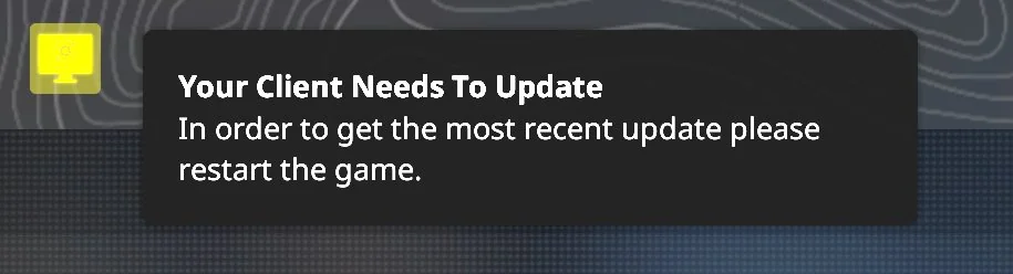 CS2 “Your Client Needs to Update”