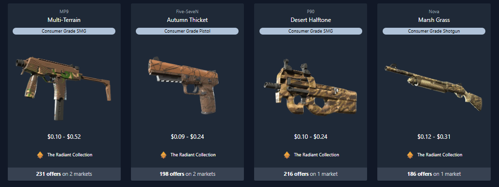 Consumer Grade CS2 skins