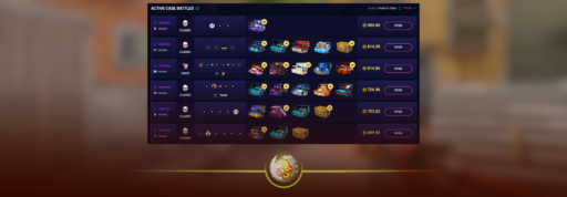 CS2 case battle showing players opening cases and comparing skin rewards