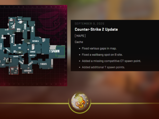 CS2 Cache T and CT spawn locations in 2026