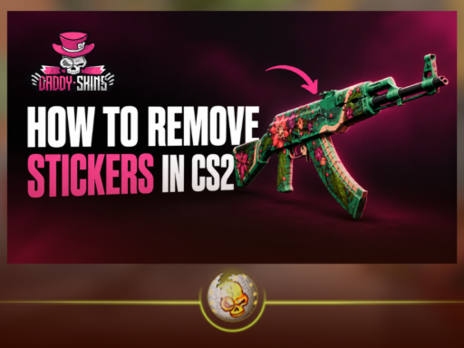 CS2 sticker editing screen showing Scrape Sticker and Remove Sticker controls